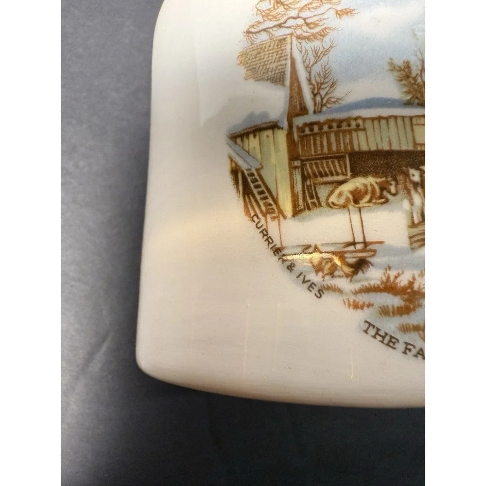 Vintage Vermont Maple Syrup Jug Lion's Lair Pittsford VT Stoneware